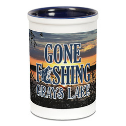 Gone Fishing Ceramic Pencil Holders - Blue