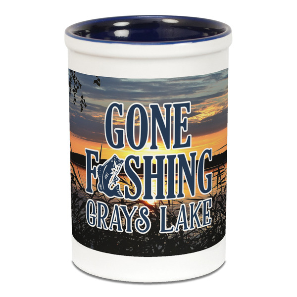 Gone Fishing Pencil Holder - Blue