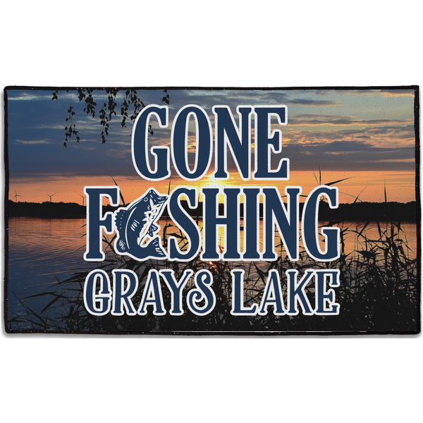 Custom Gone Fishing Door Mat - 60"x36" (Personalized)