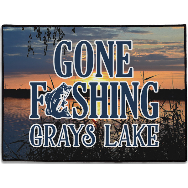 Custom Gone Fishing Door Mat (Personalized)