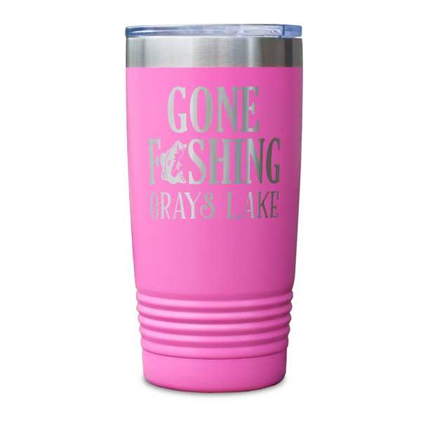 Gone Fishing Pink Polar Camel Tumbler - 20oz - Single Sided - Approval