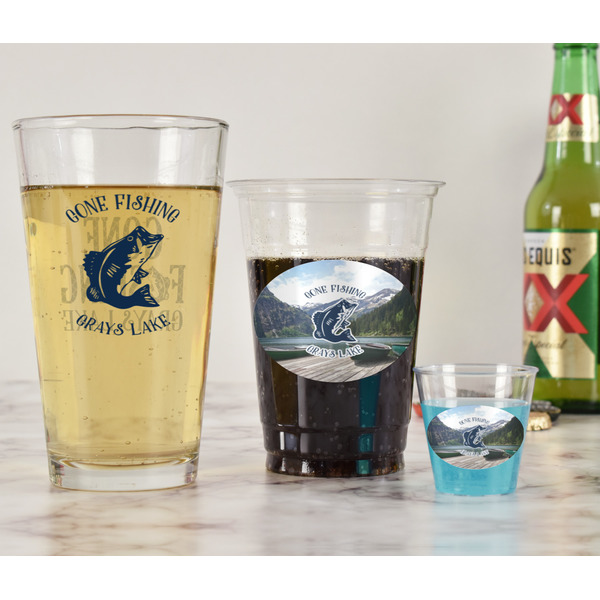 Gone Fishing Pint Glass - Two Content - In Context