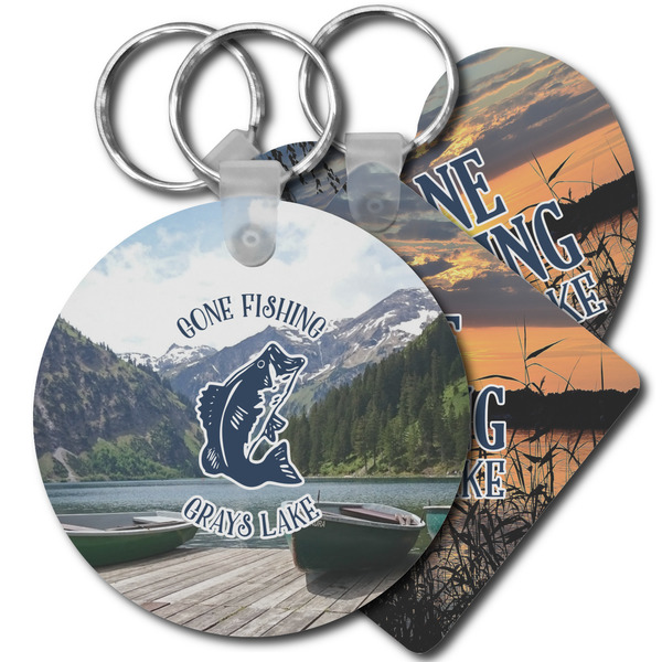 Custom Gone Fishing Plastic Keychain (Personalized)