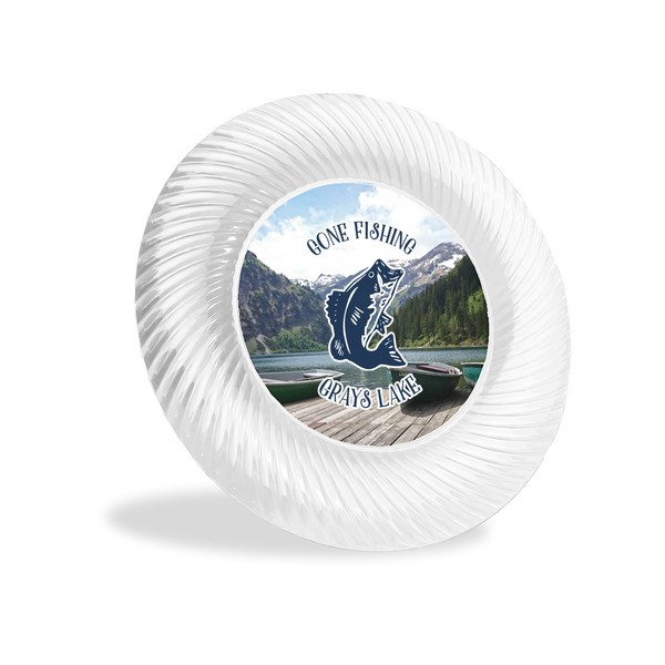 Custom Gone Fishing Plastic Party Appetizer & Dessert Plates - 6" (Personalized)