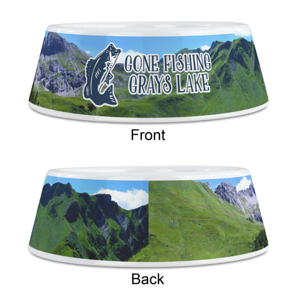 Gone Fishing Plastic Pet Bowls - Medium - APPROVAL