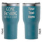 Gone Fishing RTIC Tumbler - Dark Teal - Double Sided - Front & Back