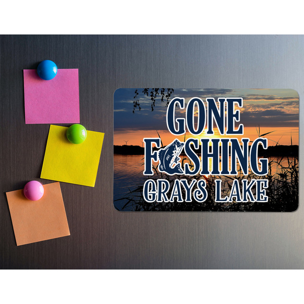 Gone Fishing Rectangular Fridge Magnet - LIFESTYLE