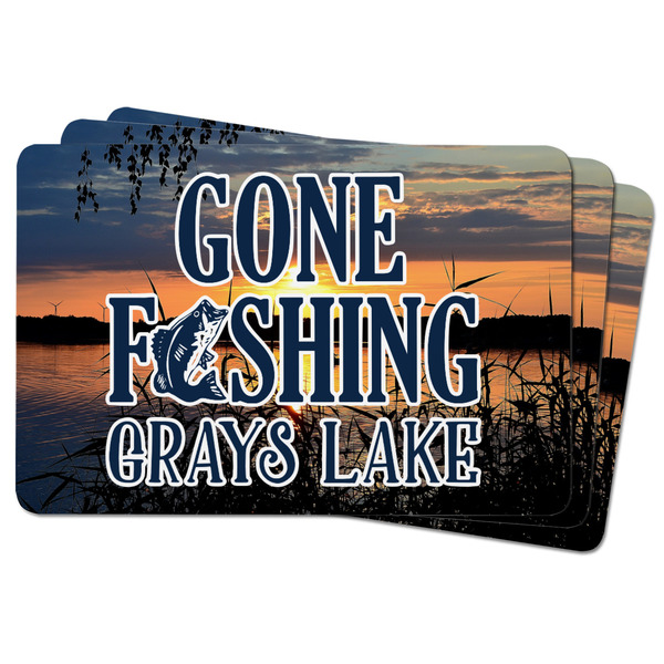 Gone Fishing Rectangular Fridge Magnet - THREE