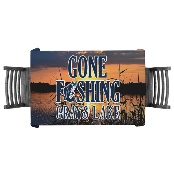 Custom Gone Fishing Tablecloth - 58"x58" (Personalized)