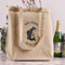 Gone Fishing Reusable Cotton Grocery Bag - In Context
