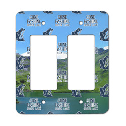 Gone Fishing Rocker Style Light Switch Cover - Two Switch (Personalized)
