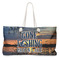 Gone Fishing Large Rope Tote Bag - Front View