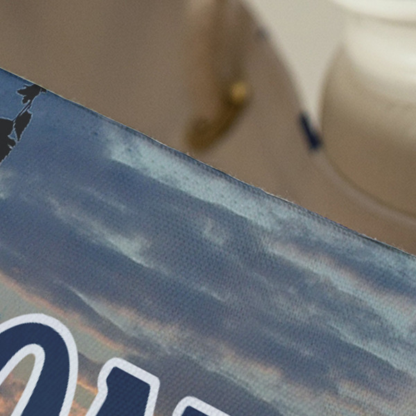 Gone Fishing Large Rope Tote - Close Up View