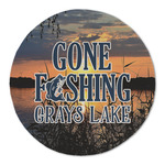 Gone Fishing Round Linen Placemat (Personalized)
