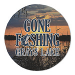Gone Fishing Round Linen Placemat - Single Sided (Personalized)