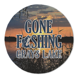 Gone Fishing Round Linen Placemat - Single Sided (Personalized)