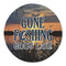 Gone Fishing Round Linen Placemat (Personalized)