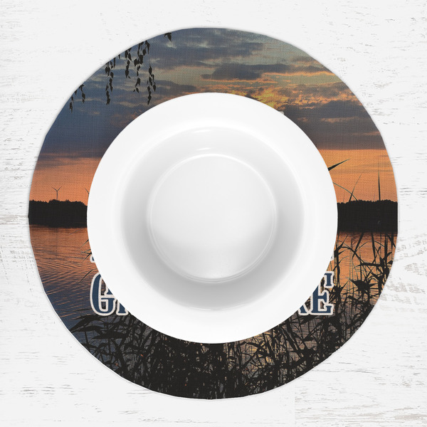 Gone Fishing Round Linen Placemats - LIFESTYLE (single)