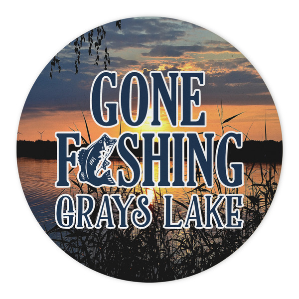 Gone Fishing Round Paper Coaster - Approval