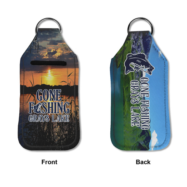 Gone Fishing Sanitizer Holder Keychain - Large APPROVAL (Flat)