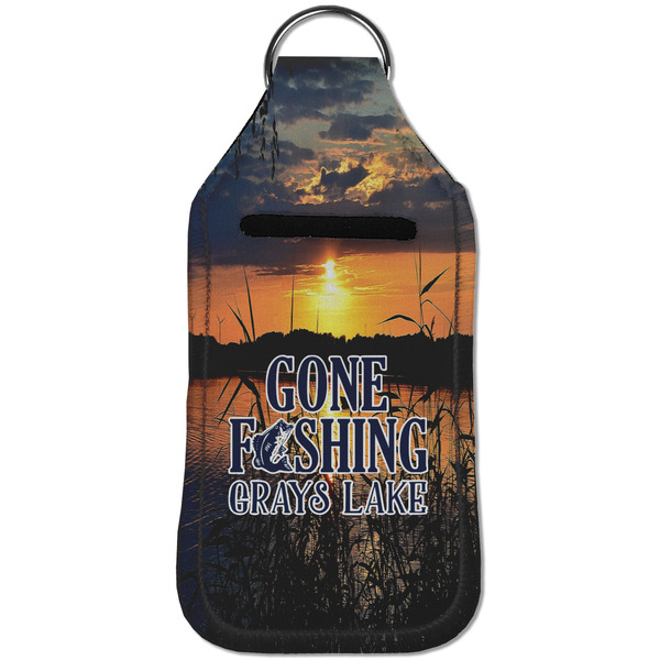 Gone Fishing Sanitizer Holder Keychain - Large (Front)