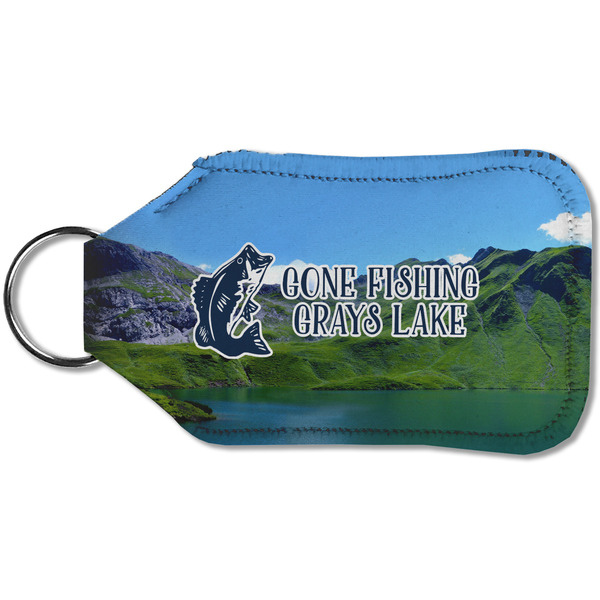 Gone Fishing Sanitizer Holder Keychain - Small (Back)