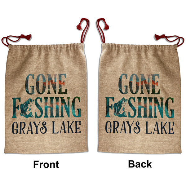 Gone Fishing Santa Bag - Front and Back