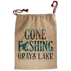 Gone Fishing Santa Sack - Front (Personalized)