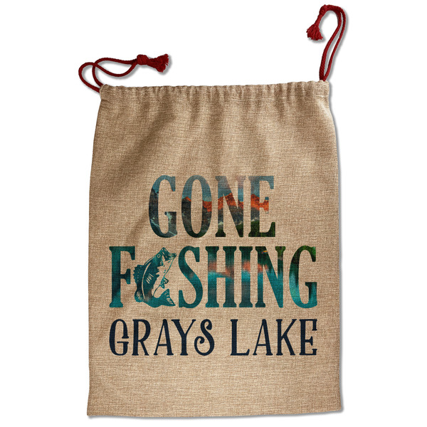 Gone Fishing Santa Bag - Front