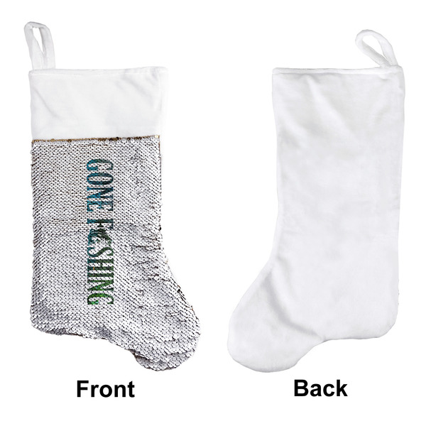 Gone Fishing Sequin Stocking - Approval