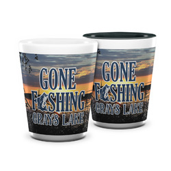 Gone Fishing Ceramic Shot Glass - 1.5 oz (Personalized)