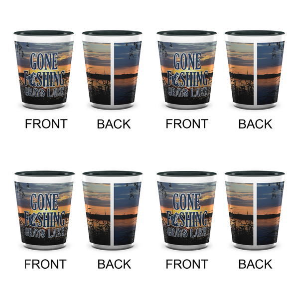 Gone Fishing Shot Glassess - Two Tone - Set of 4 - APPROVAL
