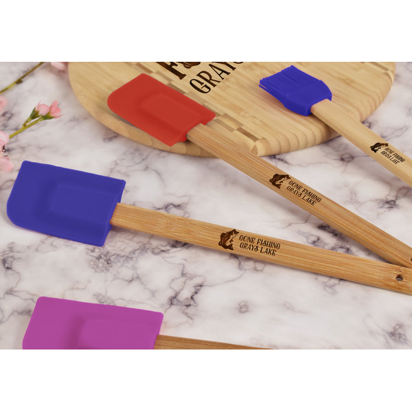 Gone Fishing Silicone Spatula - Blue - Lifestyle