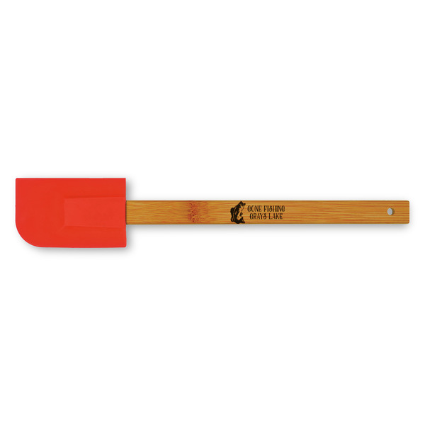 Custom Gone Fishing Silicone Spatula - Red (Personalized)