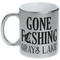 Gone Fishing Metallic Silver Mug (Personalized)