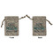 Gone Fishing Small Burlap Gift Bag - Front and Back