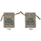 Gone Fishing Small Burlap Gift Bag - Front & Back (Personalized)