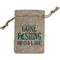Gone Fishing Small Burlap Gift Bag - Front