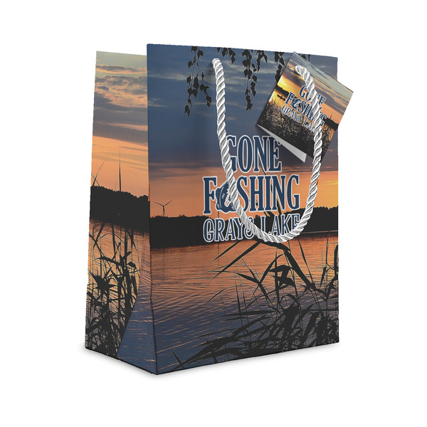 Custom Gone Fishing Small Gift Bag (Personalized)