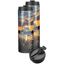 Gone Fishing Stainless Steel Skinny Tumbler (Personalized)