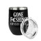 Gone Fishing Stainless Wine Tumblers - Black - Double Sided - Alt View