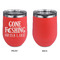 Gone Fishing Stainless Wine Tumblers - Coral - Single Sided - Approval