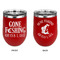 Gone Fishing Stainless Wine Tumblers - Red - Double Sided - Approval