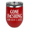 Gone Fishing Stainless Wine Tumblers - Red - Double Sided - Front