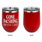Gone Fishing Stainless Wine Tumblers - Red - Single Sided - Approval