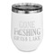 Gone Fishing Stainless Wine Tumblers - White - Single Sided - Front