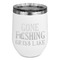 Gone Fishing Stemless Stainless Steel Wine Tumbler - White - Single Sided (Personalized)