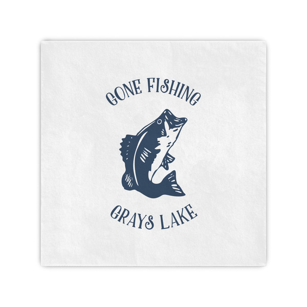 Custom Gone Fishing Cocktail Napkins (Personalized)