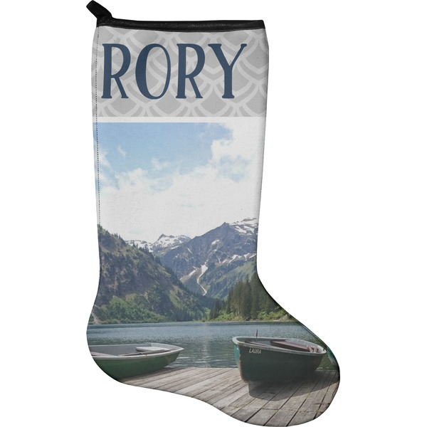 Custom Gone Fishing Holiday Stocking - Neoprene (Personalized)
