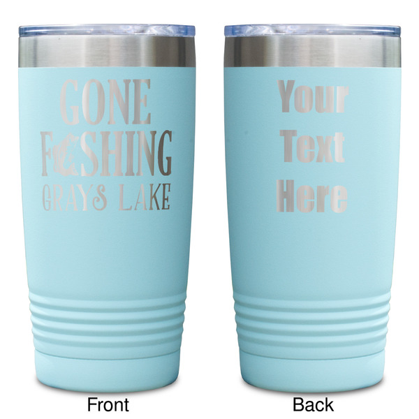 Gone Fishing Teal Polar Camel Tumbler - 20oz -Double Sided - Approval